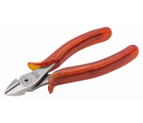 Alicates de corte diagonal con mangos de acetato de celulosa y acabado cromado niquelado para alambre de acero | 2666NB-2676NB